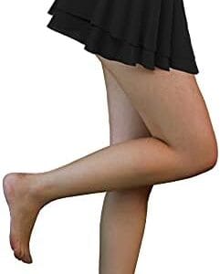 Afibi Women Sexy Pleated Mini Skirt Solid Ruffle Lingerie Skirts