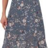 Allegra K Women's Floral Midi Skirts Summer Ruffle High Waist Flowy A-Line Split Knee Length Skirt