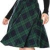 Allegra K Women's Plaids Vintage Tartan Elastic Waist Knee Length A-Line Skirt