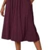 Amazon Essentials Women's Jersey Pull On Midi Length Skirt