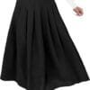 ANRABESS Women A-Line Pleated High Waist Maxi Skirt Full Ankle Length Flowy Swing Elegant Dressy Casual Work Long Skirts