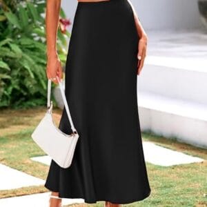 BTFBM Women's Summer Fall Skirt 2024 Silk Elegant High Waist Cocktail Party Wedding Mermaid Satin Maxi Skirts