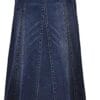 CHARTOU Women's Retro Exposure Button-Fly Packaged Hip A-Line Maxi Long Denim Skirt