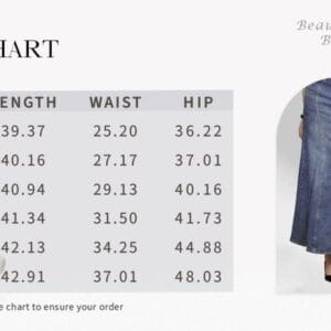 CHARTOU Women's Retro Exposure Button-Fly Packaged Hip A-Line Maxi Long Denim Skirt