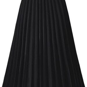 GOLDSTITCH Women's High Waist Pleated Skirt A line Swing Midi Skirt