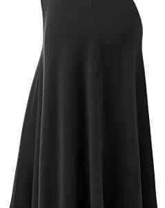 Lock and Love Women's Solid Ombre Lightweight Flare Midi Pull On Closure Skirt S-XXXL Plus Size