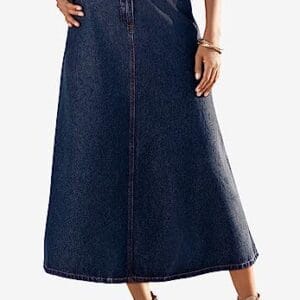 Roaman's Women's Plus Size Complete Cotton A-Line Skirt