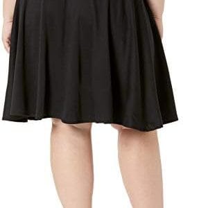 Star Vixen Women's Plus-Size Knee Length Full Skater Skirt