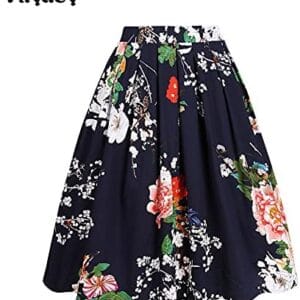 Taydey A-Line Pleated Vintage Skirts for Women