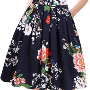 Taydey A-Line Pleated Vintage Skirts for Women