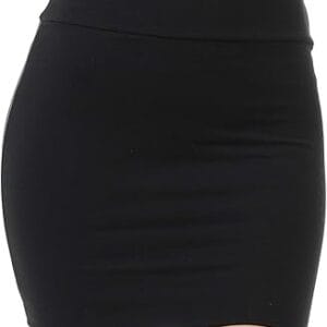 Trendy Street Basic Double-Layer Cotton Simple Stretchy Tube Pencil Mini Skirt