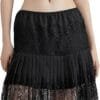 Women Lace Mini Skirt Y2k Ruffle Low Waist Layered Pleated Flowy Skirt