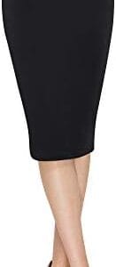 Women's Elastic Waist Stretch Bodycon Midi Knee Length Pencil Skirt for Office