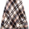 Women's Long Plaid Wool Skirt Fall Winter High Waist A-line Pleated Wool Tartan Skirts